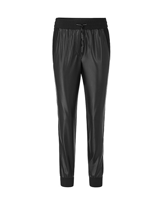 Faux Leather Front Jogger Style Pant