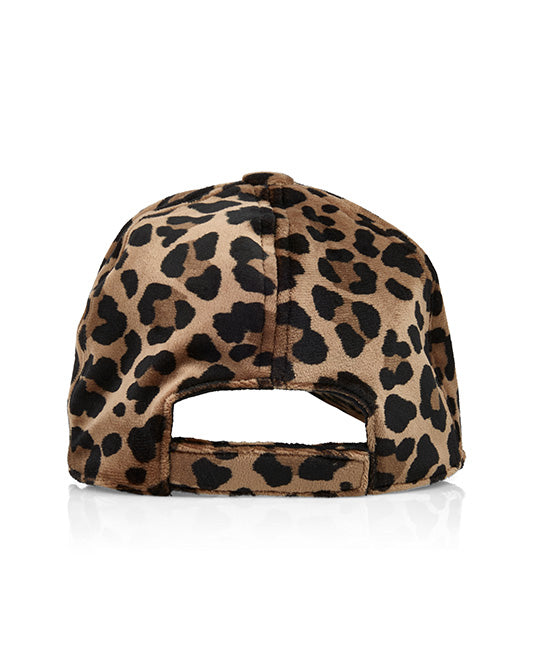 Velour Leopard Cap