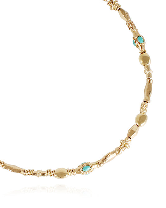 Choker Necklace with Cabochon Stones