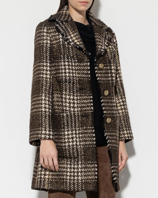 Vintage Style Check Coat