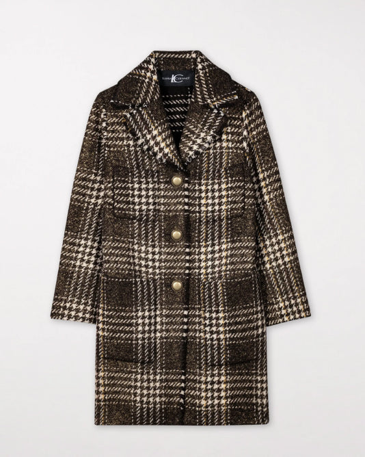 Vintage Style Check Coat