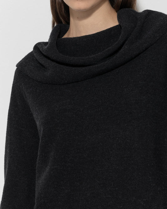 Black Shawl Collar Knit