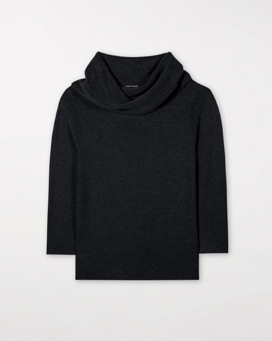 Black Shawl Collar Knit