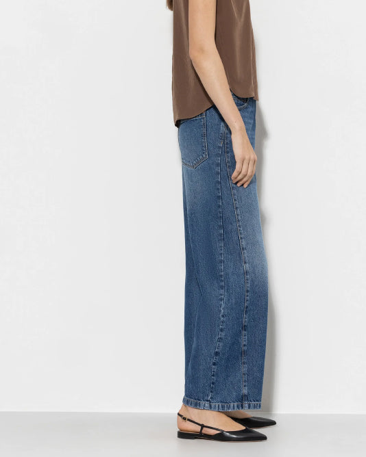 Super Soft Wide Leg Jean in Denim Blue