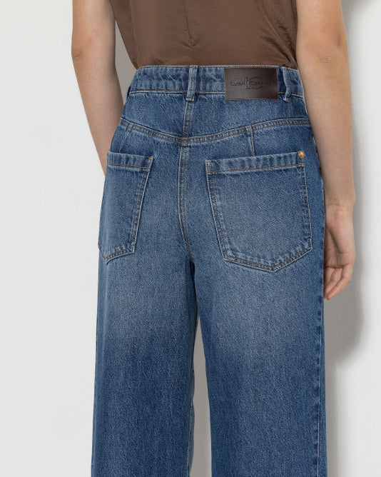 Super Soft Wide Leg Jean in Denim Blue