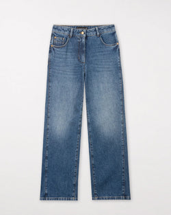 Super Soft Wide Leg Jean in Denim Blue