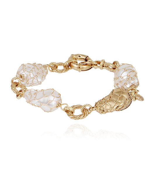 Net Covered Pearl Bracelet