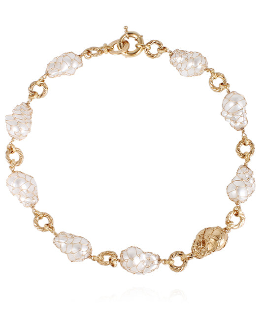 Net Covered Pearl Choker