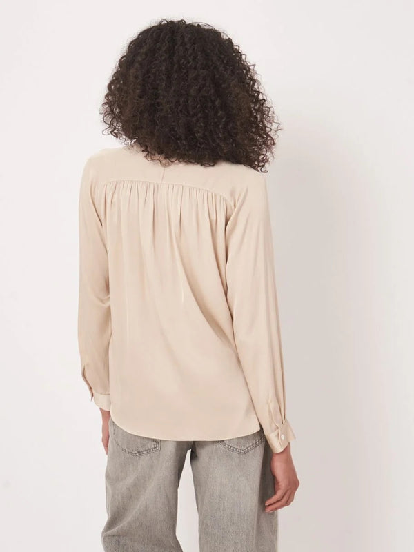 OYSTER SILK SHIRT