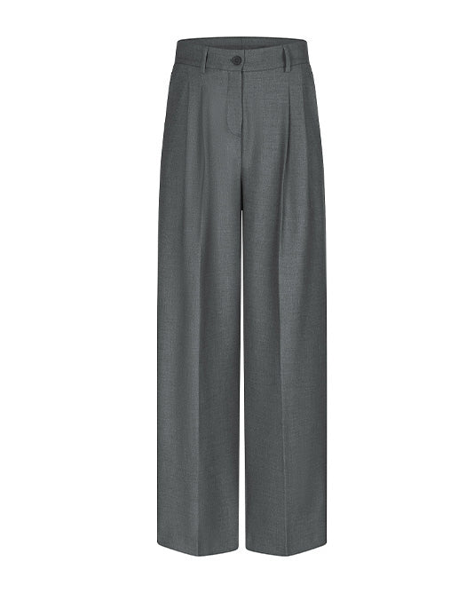 Wide Flannel Tailored Pant
