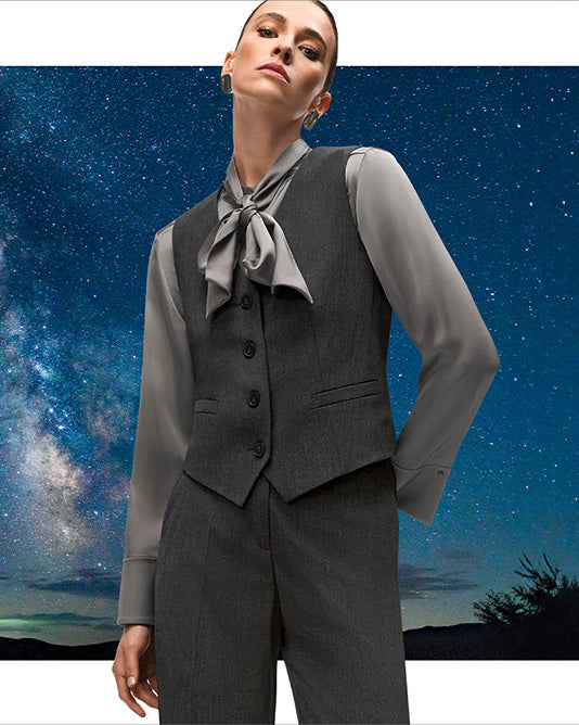 Fitted Charcoal Waistcoat