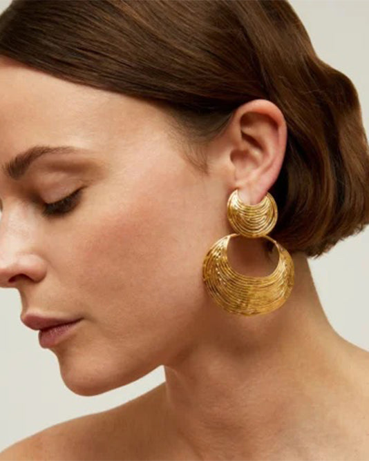 GOLD WAVE EARRINGS