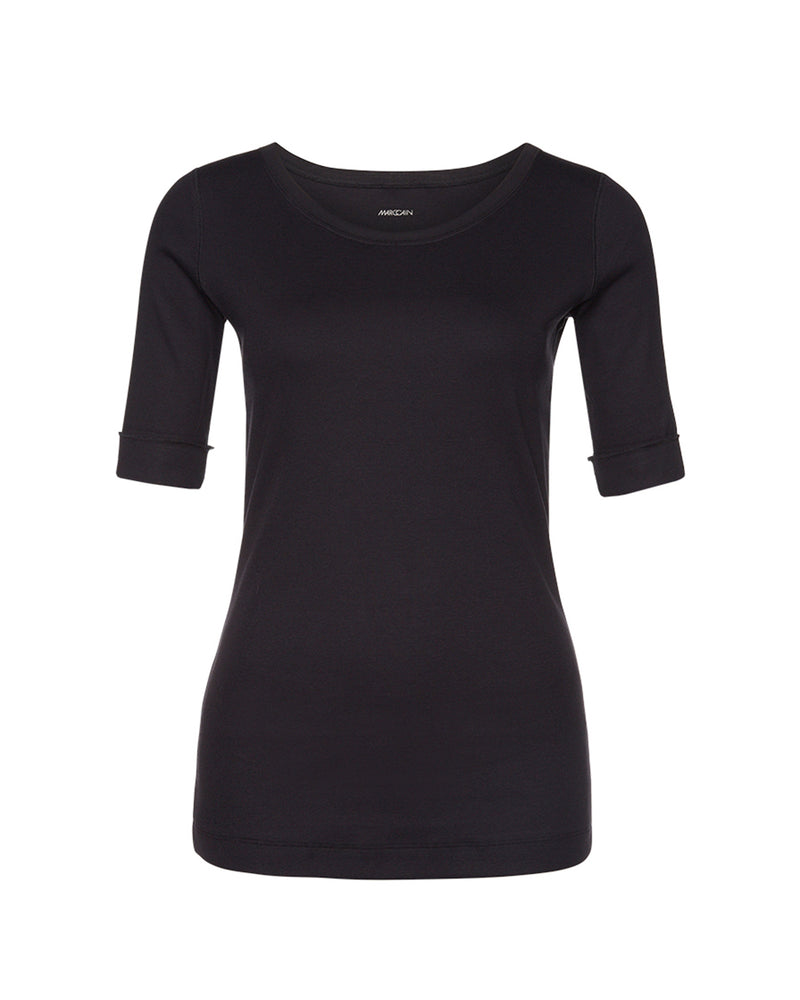 Essential Scoop Neck Half Sleeve Soft Jersey Top