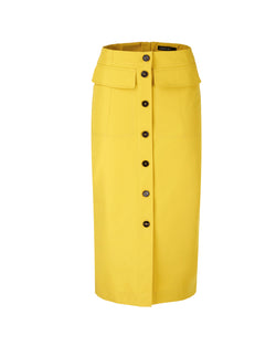 LAST ONE High Waist Skirt With Buttons