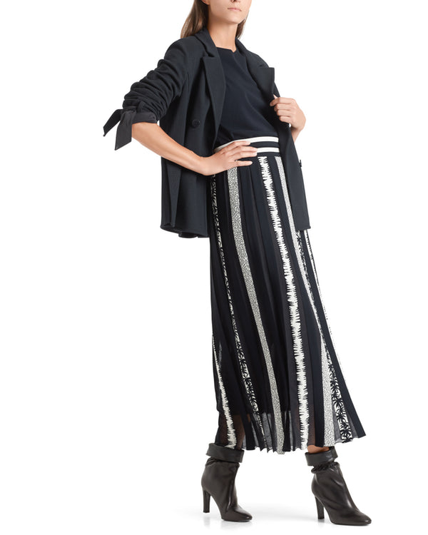 LAST ONE Long Knitted Pleat Skirt