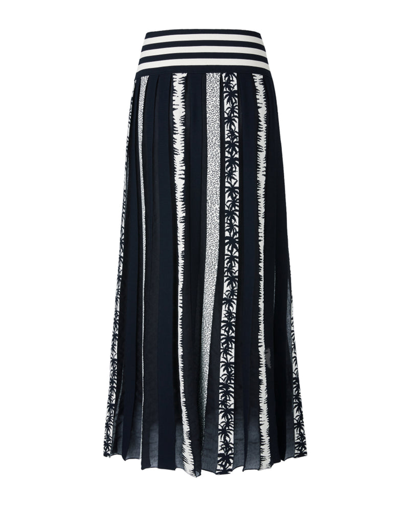 LAST ONE Long Knitted Pleat Skirt