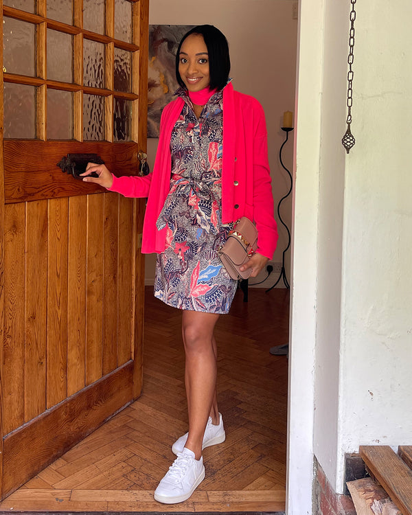 LAST ONE Printed Cotton Shirt Dress