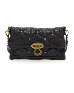 LAST ONE Quilted Stud Black Envelope Bag