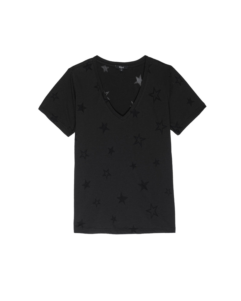 Black Star Burnout Design T-Shirt