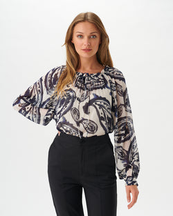 Elements Kinsley Blouse With Ruffle Neck