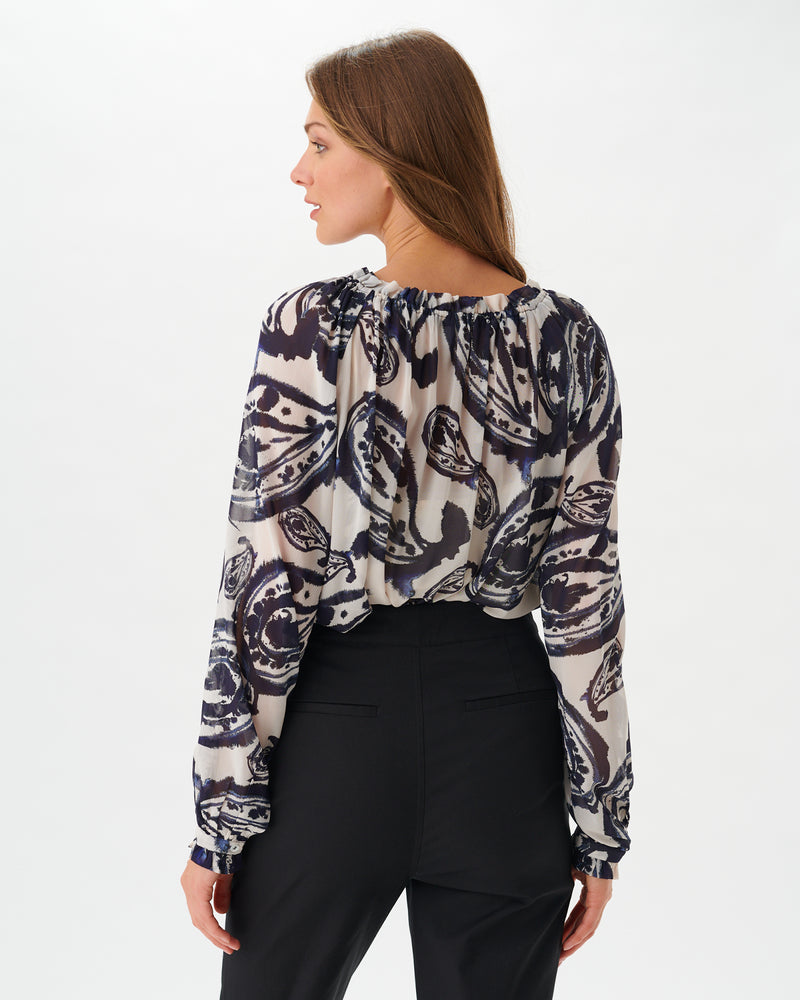 Elements Kinsley Blouse With Ruffle Neck