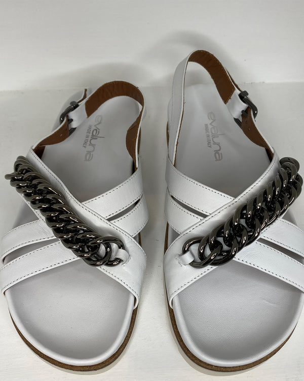 Pewter Chain Sandal Available in Black & White