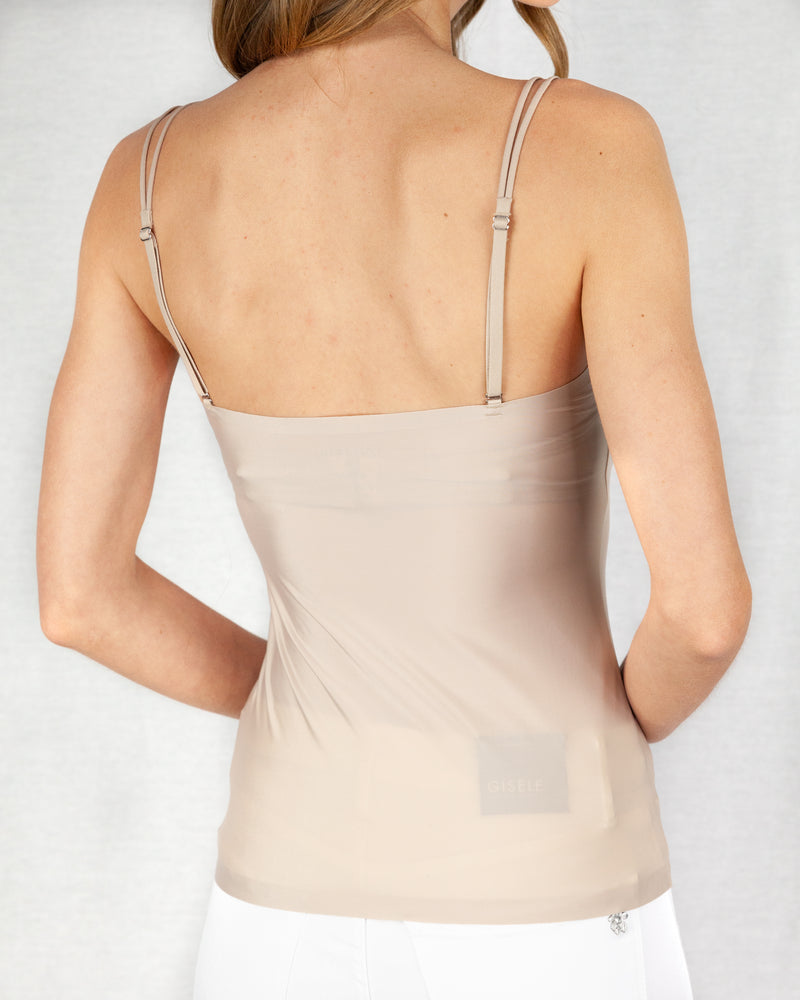 Nude double strap camisole