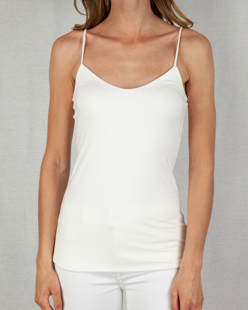 Off-white slim fit camisole