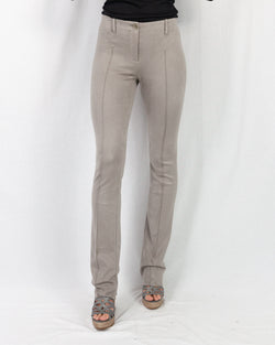 Faux Suede Stretch Bootleg Trouser