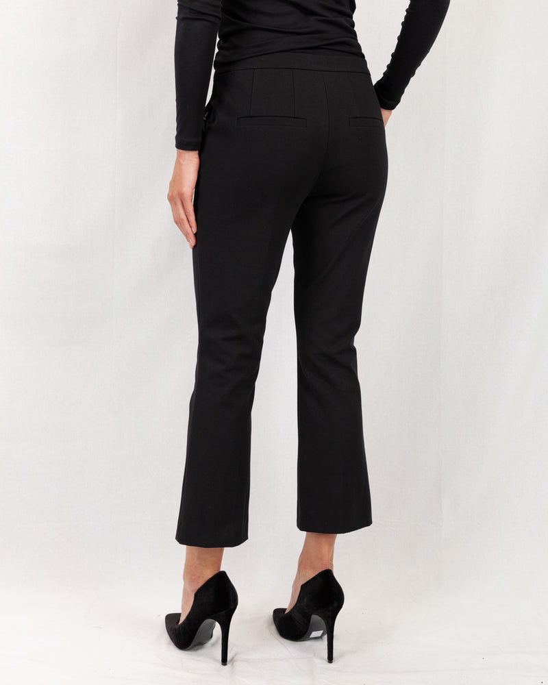 Cropped Stretch Trouser With Gentle Kick Hem