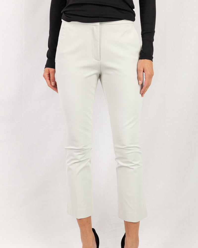 Cropped Stretch Trouser With Gentle Kick Hem