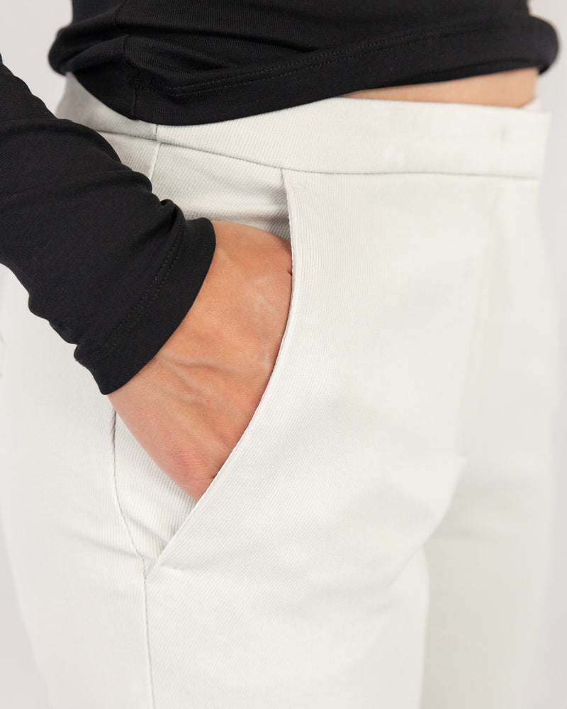 Cropped Stretch Trouser With Gentle Kick Hem