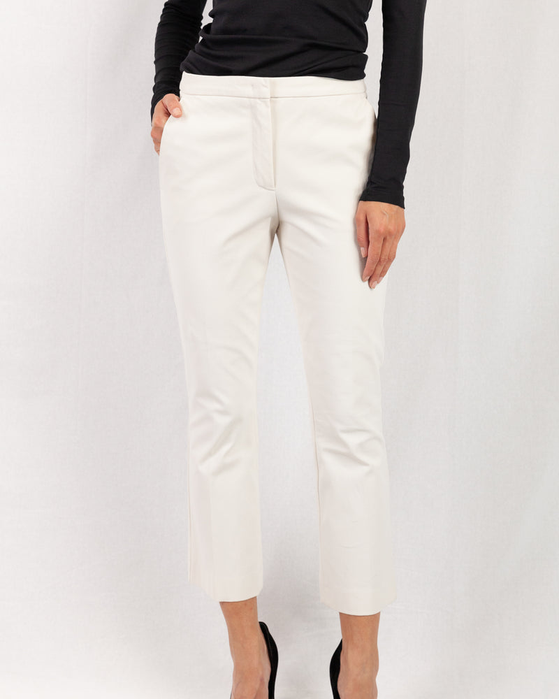 Cropped Stretch Trouser With Gentle Kick Hem