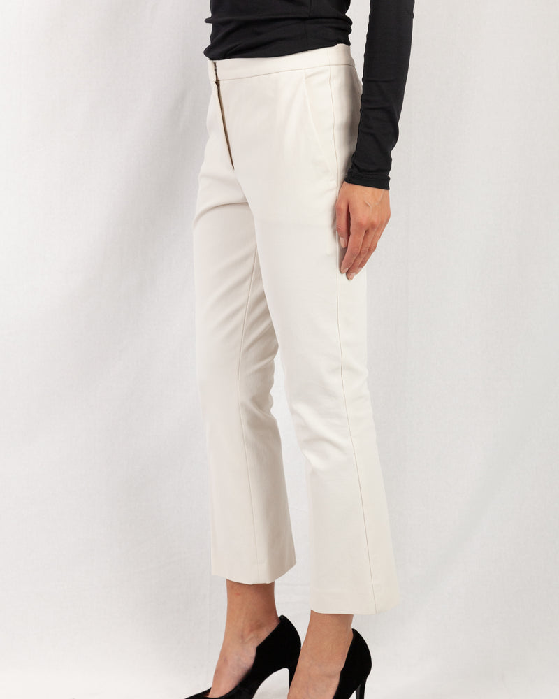 Cropped Stretch Trouser With Gentle Kick Hem