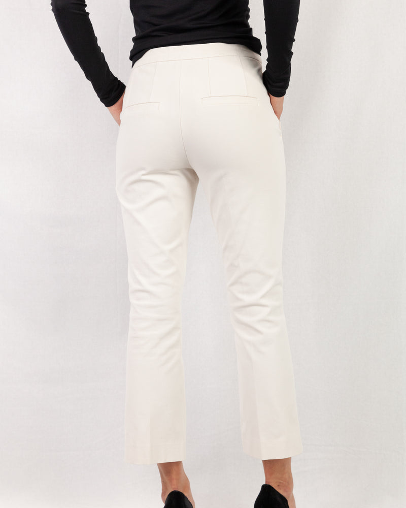 Cropped Stretch Trouser With Gentle Kick Hem