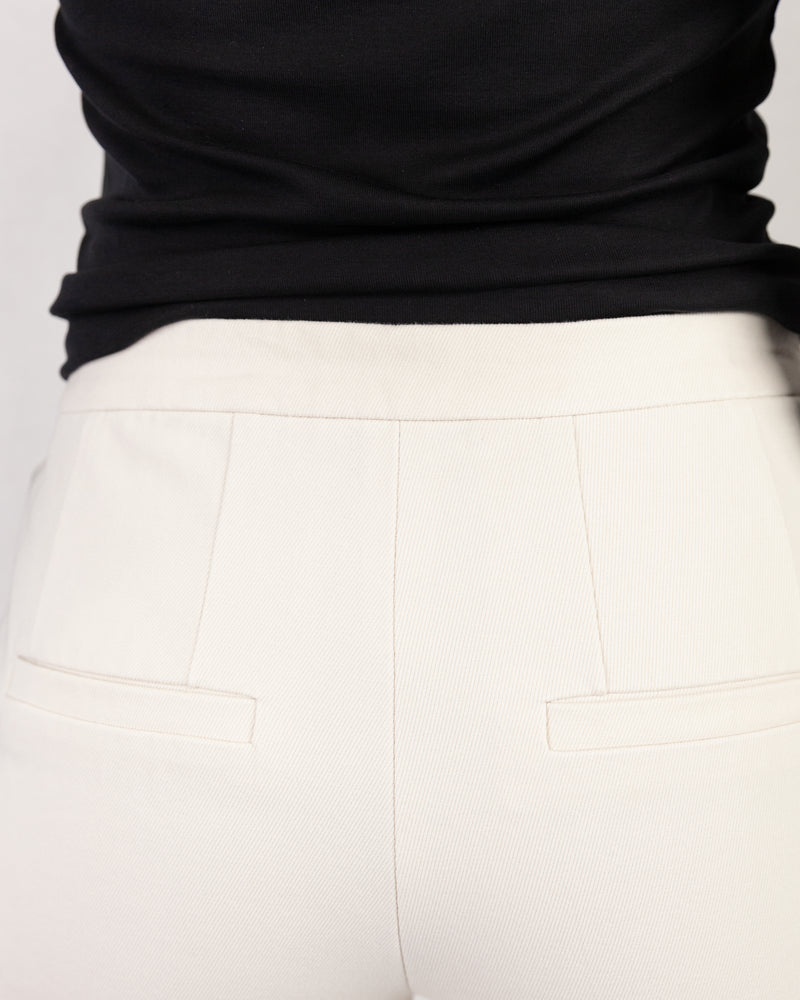 Cropped Stretch Trouser With Gentle Kick Hem