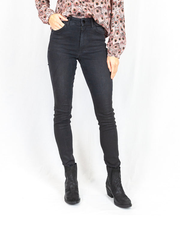 Snakeskin Pattern Jean With Shimmer Effect