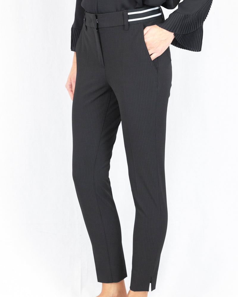 Striped Tapered Leg Trouser With Sport Stripe Waistband