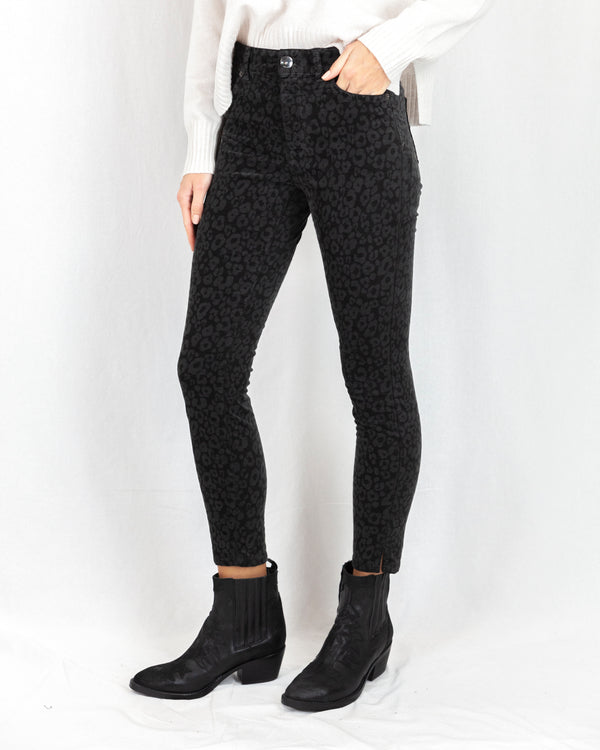 Last Pair - Soft Velvet Leopard Print Jean