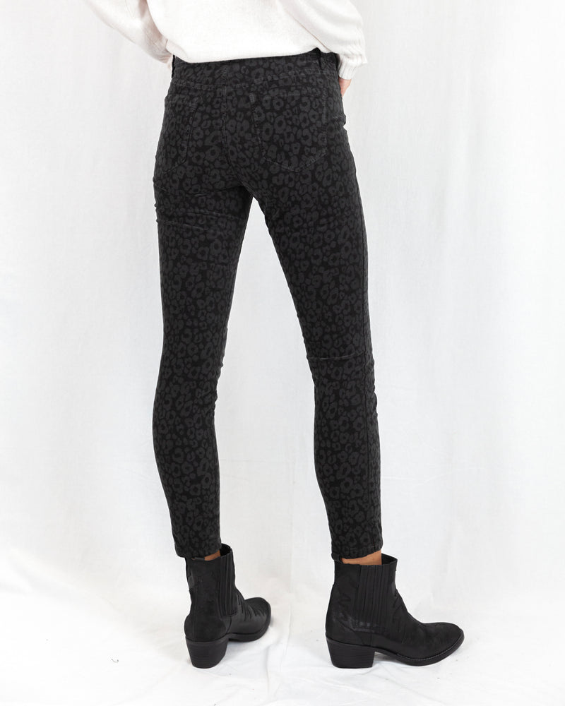 Last Pair - Soft Velvet Leopard Print Jean