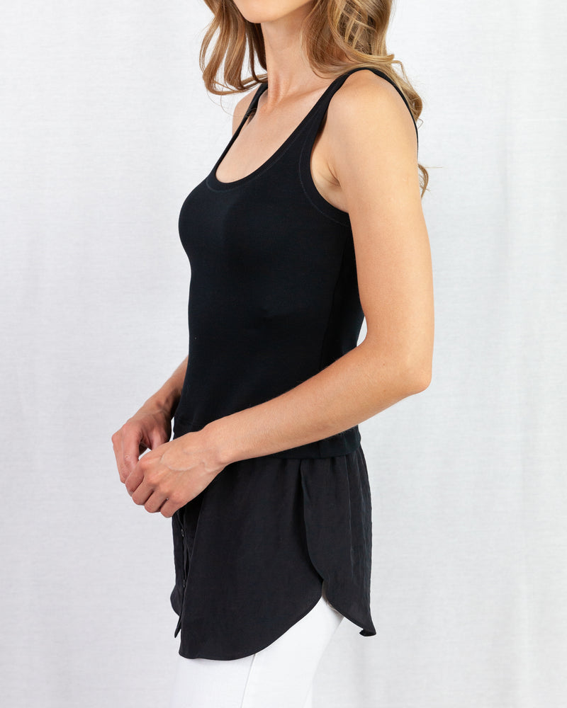 MarcCain Two Part Jersey Rib Vest With Peplum