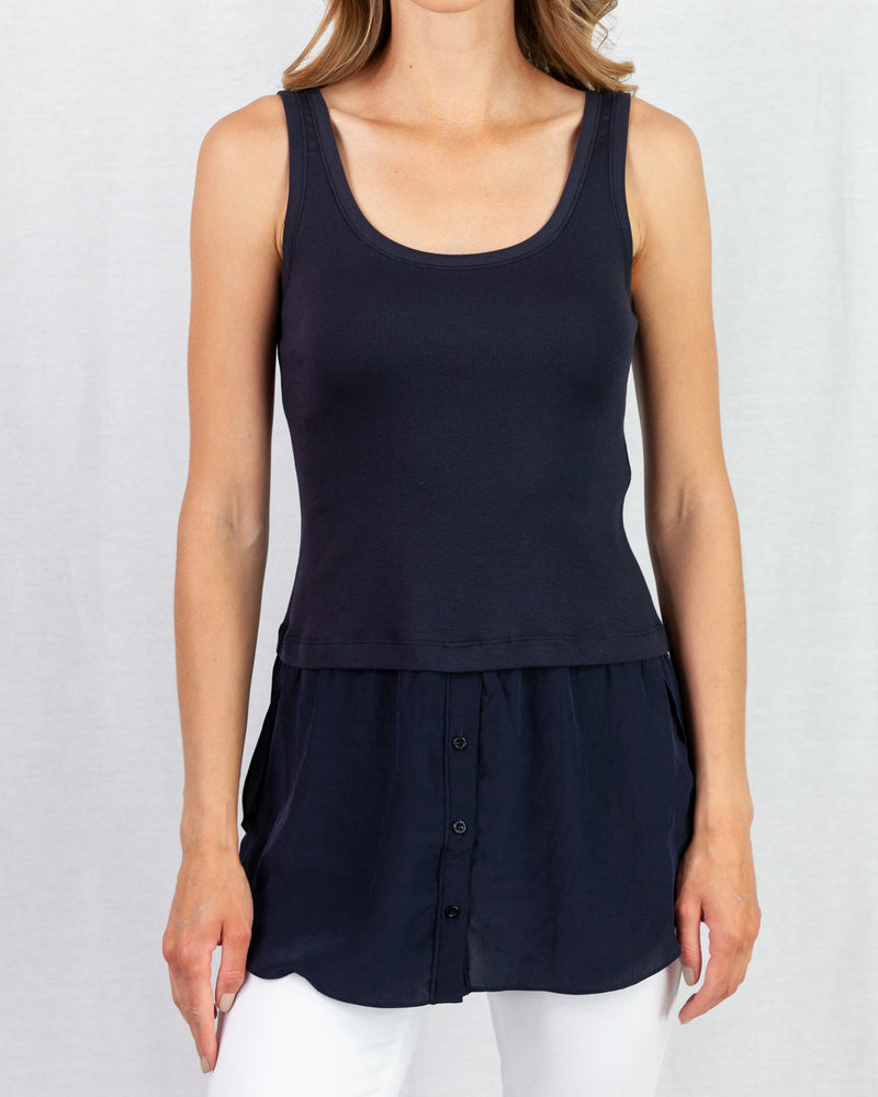 MarcCain Two Part Jersey Rib Vest With Peplum