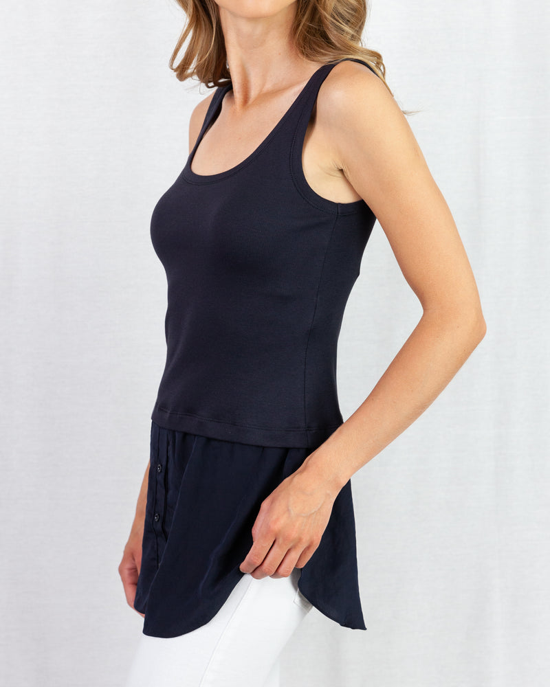 MarcCain Two Part Jersey Rib Vest With Peplum