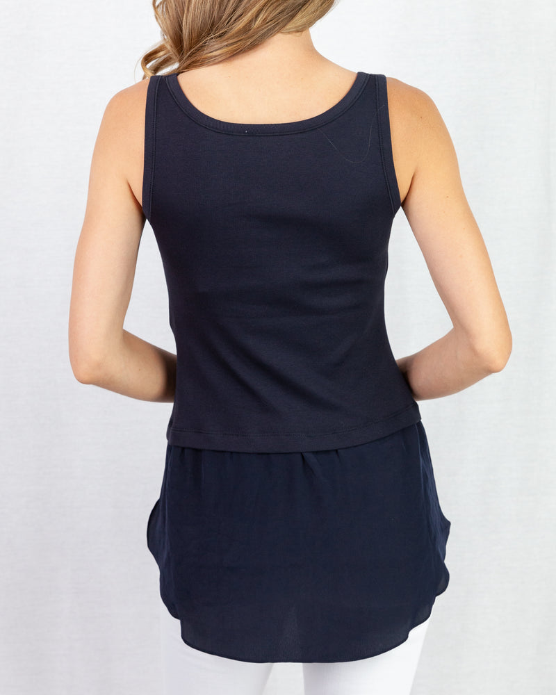 MarcCain Two Part Jersey Rib Vest With Peplum