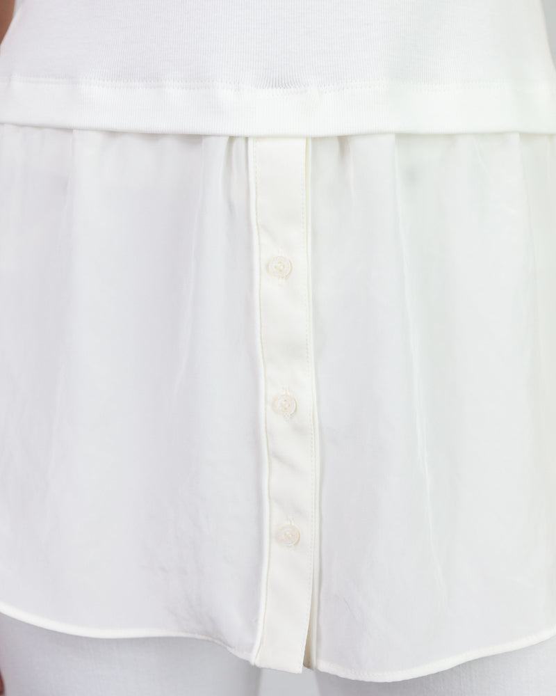 MarcCain Two Part Jersey Rib Vest With Peplum