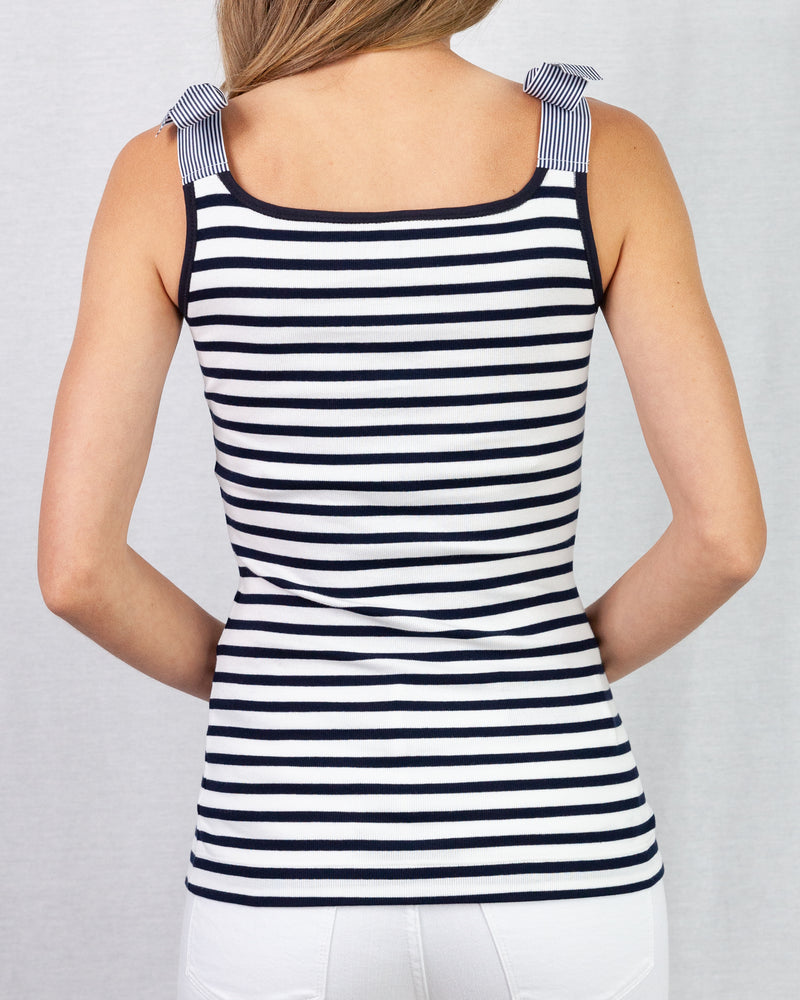Slim-fit striped v-neck vest