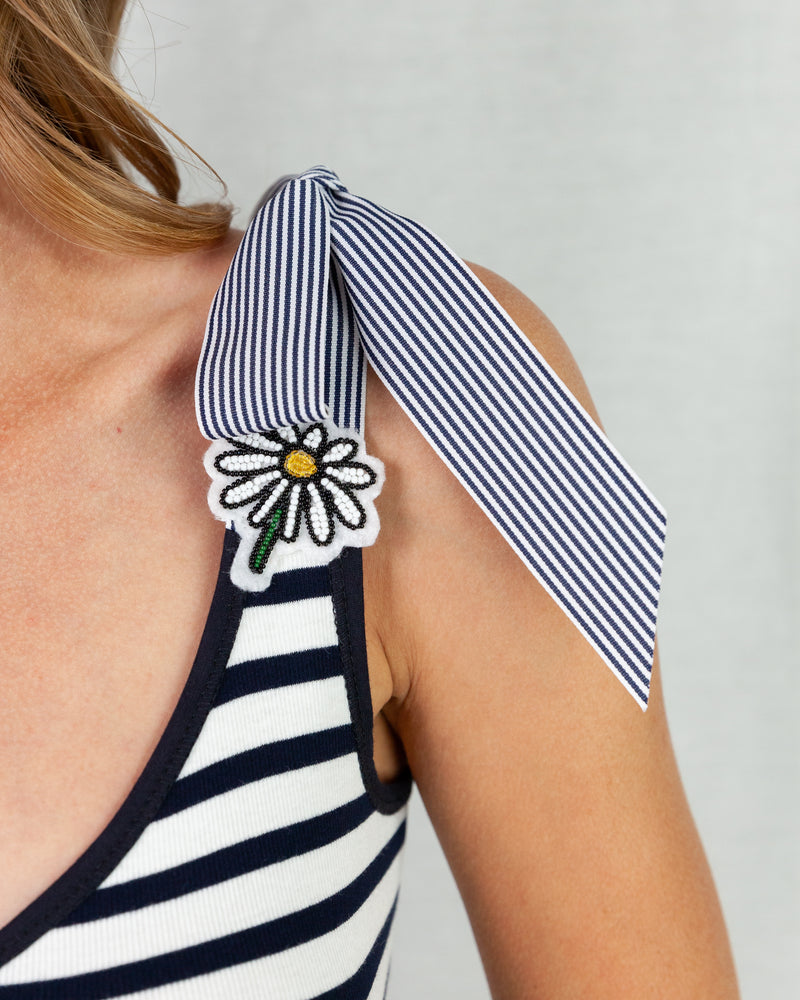 Slim-fit striped v-neck vest