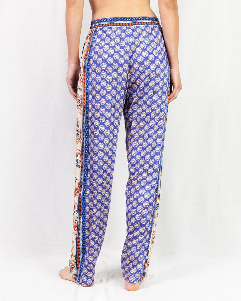 Relaxed fit mirror print straight leg trousers