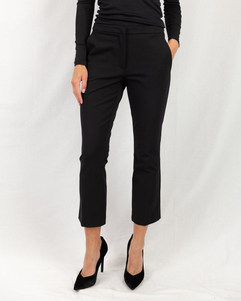 Cropped Stretch Trouser With Gentle Kick Hem