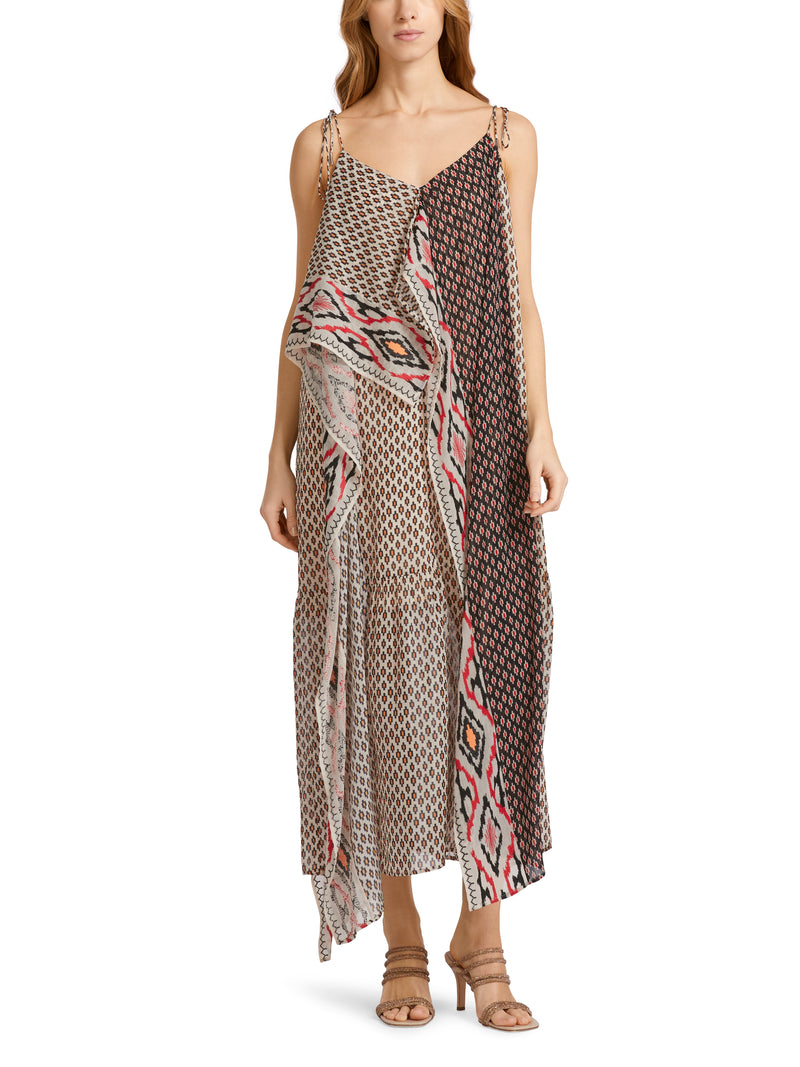 Handkerchief Multi Print Long Dress